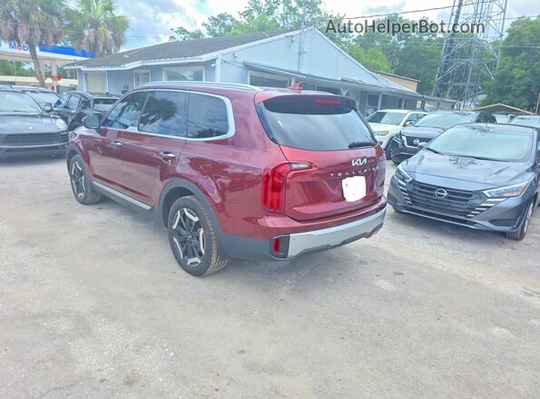 5XYP6DGC7PG388692 2023 KIA TELLURIDE Темно-бордовый Передняя правая четверть