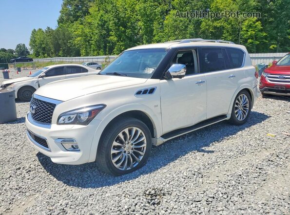 JN8AZ2NE6H9153780 2017 INFINITI QX80 Белый Передняя левая четверть
