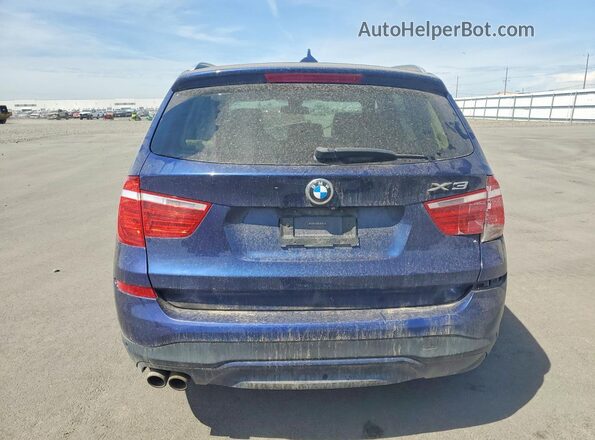 5UXWX7C53G0K36575 2016 BMW X3 Синий Вид салона спереди