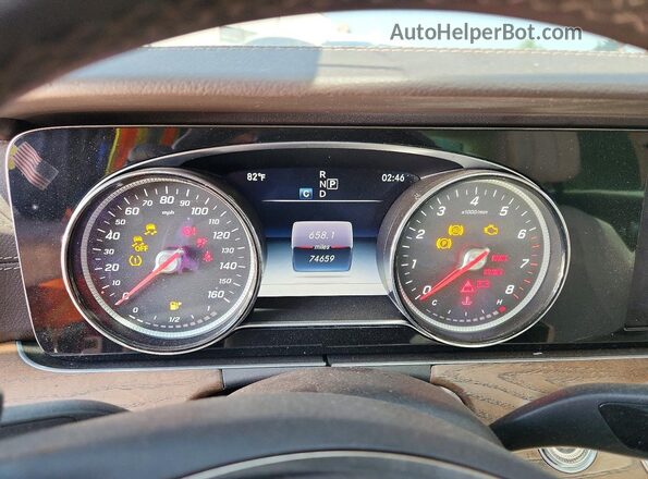 WDDZF4JB3HA204929 2017 MERCEDES-BENZ E Red Widok zestawu wskaźników
