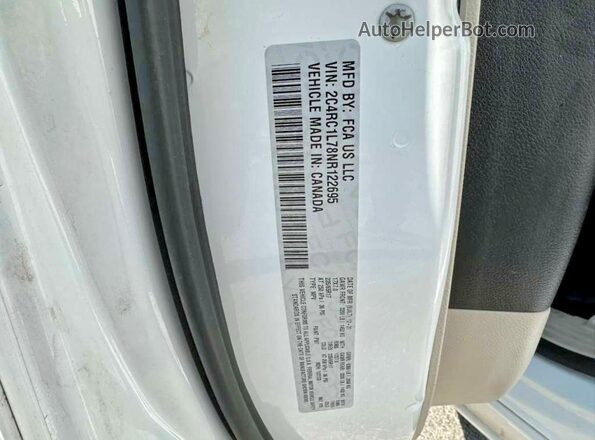 2C4RC1L78NR122695 2022 CHRYSLER PACIFICA Белый Вид задней части салона