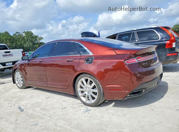 3LN6L2LU1GR628621 2016 LINCOLN MKZ Бордовый Задняя правая четверть