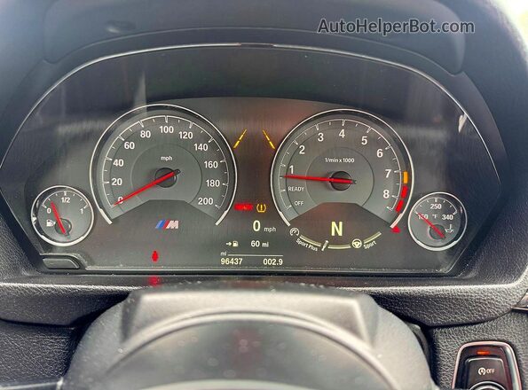 WBS3U9C57GP969947 2016 BMW M4 White Widok zestawu wskaźników