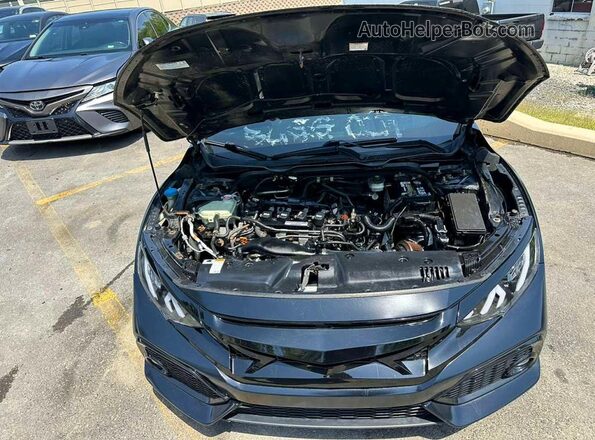 2HGFC1E54KH703743 2019 HONDA CIVIC Black Widok z tyłu