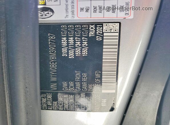 W1YV0BEY8M3907787 2021 MERCEDES-BENZ METRIS Silver Widok wnętrza 360 stopni
