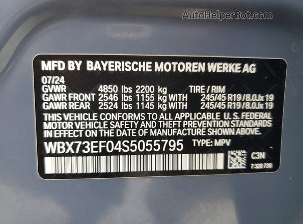 WBX73EF04S5055795 2025 BMW X1 Синий 