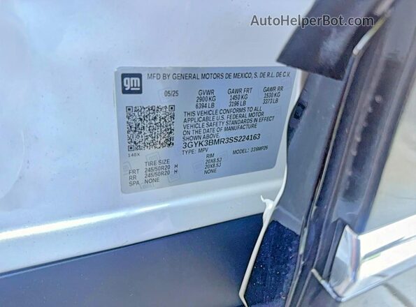 3GYK3BMR3SS224163 2025 CADILLAC OPTIQ Белый Вид задней части салона