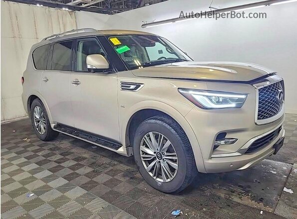 JN8AZ2NE6J9194254 2018 INFINITI QX80 Золотой Задняя левая четверть