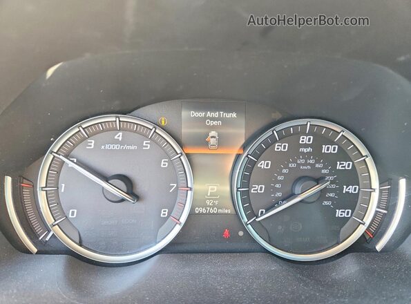 19UUB1F36KA007178 2019 ACURA TLX Серый Вид щитка приборов