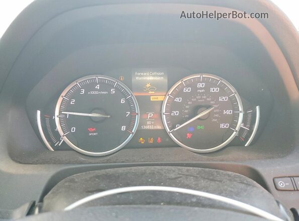 19UUB1F54HA001051 2017 ACURA TLX Угольный Вид щитка приборов