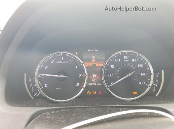 19UUB1F56JA009044 2018 ACURA TLX Черный Вид щитка приборов