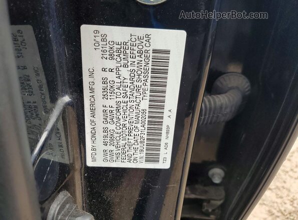 19UUB2F31LA002056 2020 ACURA TLX Черный Вид подкапотного пространства