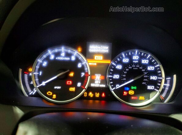19UUB2F34KA004642 2019 ACURA TLX Gray Widok zestawu wskaźników