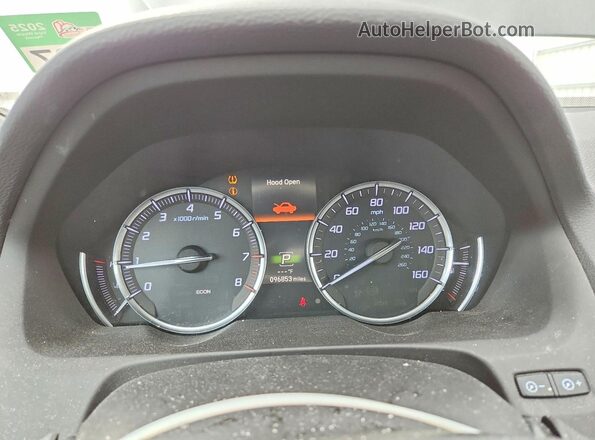 19UUB2F4XLA000668 2020 ACURA TLX Черный Вид щитка приборов