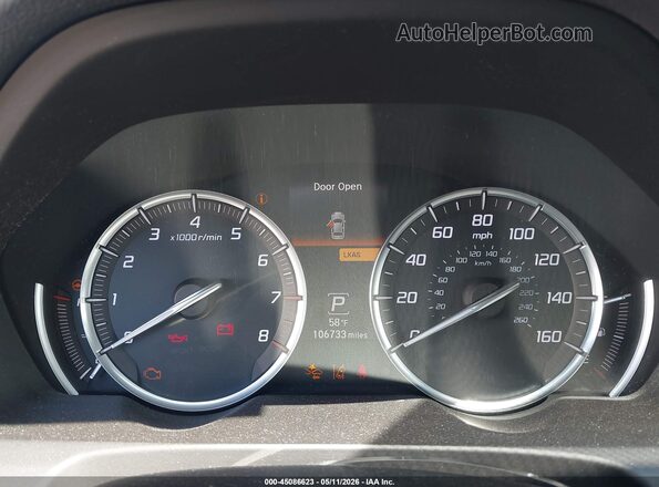19UUB2F59HA004663 2017 ACURA TLX Gray Widok tylnych siedzeń