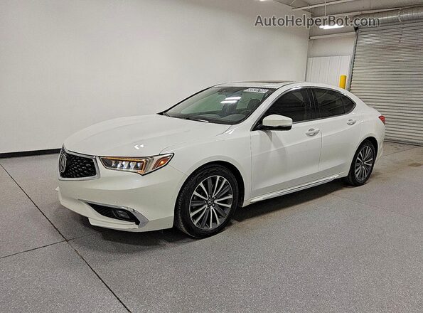 19UUB2F77JA008623 2018 ACURA TLX White წინა მარცხენა ხედი სამი მეოთხედიდან