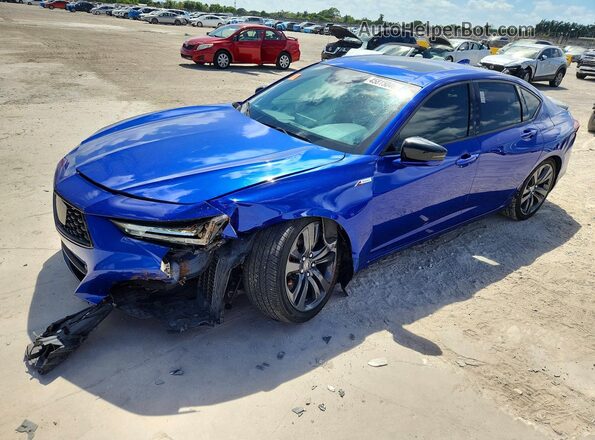 19UUB5F57MA017293 2021 ACURA TLX Синий Передняя левая четверть
