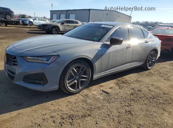 19UUB6F5XSA001821 2025 ACURA TLX Gray Vista tres cuartos delantera izquierda