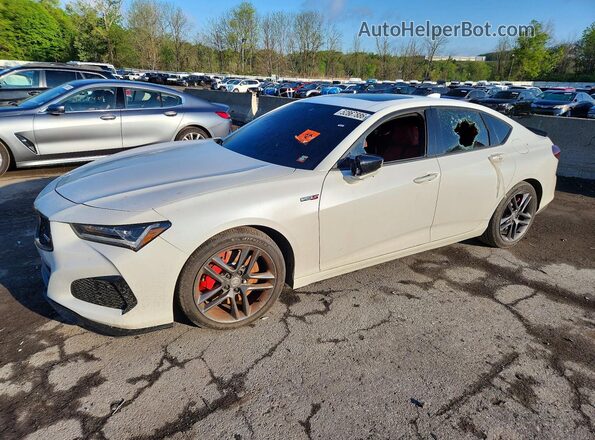 19UUB7F04PA001007 2023 ACURA TLX White წინა მარცხენა ხედი სამი მეოთხედიდან