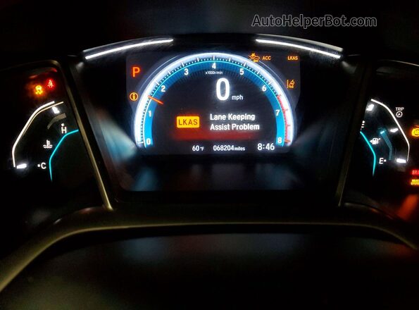 19XFC1F34LE022751 2020 HONDA CIVIC Gray Սարքավորումների վահանակի տեսք