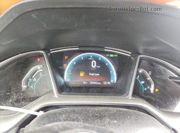 19XFC1F36LE004302 2020 HONDA CIVIC Red Вид щитка приладів