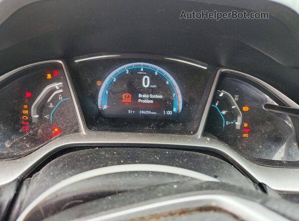 19XFC1F3XGE204346 2016 HONDA CIVIC Black Вид щитка приладів