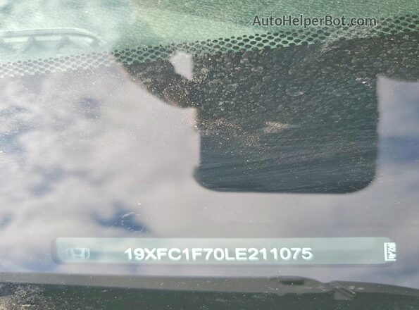 19XFC1F70LE211075 2020 HONDA CIVIC Синий Вид подкапотного пространства