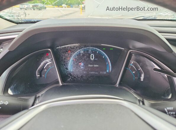 19XFC1F76KE012918 2019 HONDA CIVIC Синий Вид щитка приборов
