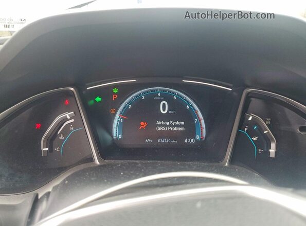 19XFC1F77ME003972 2021 HONDA CIVIC Gray Вид щитка приладів