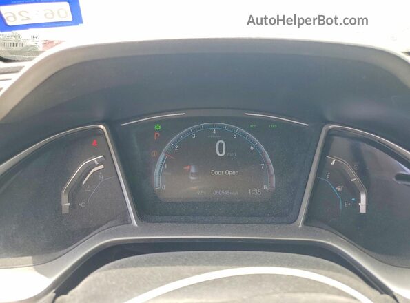 19XFC1F78KE003265 2019 HONDA CIVIC Белый Вид щитка приборов