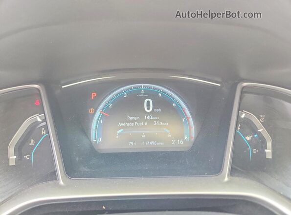 19XFC1F7XGE025789 2016 HONDA CIVIC Черный Вид щитка приборов
