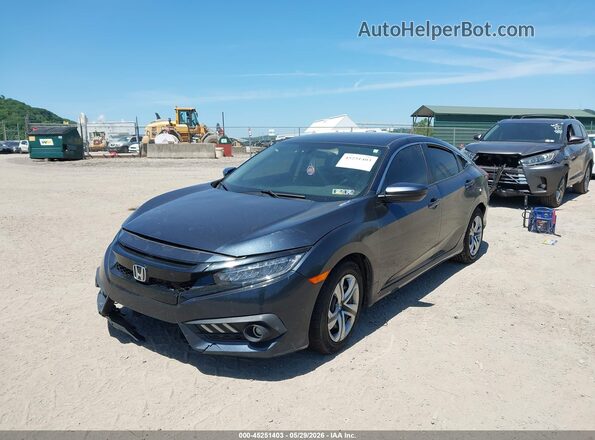 19XFC2F54GE225538 2016 HONDA CIVIC Gray წინა მარცხენა ხედი სამი მეოთხედიდან