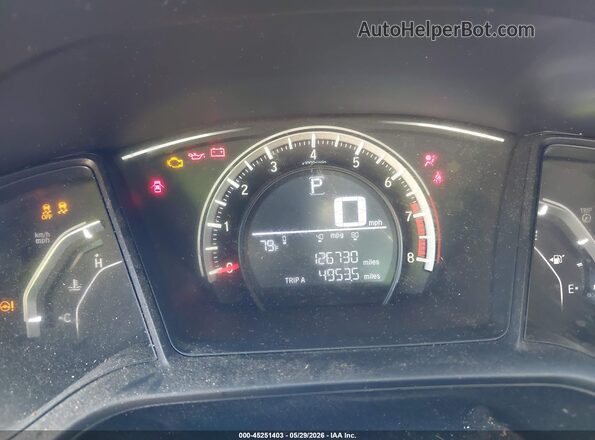 19XFC2F54GE225538 2016 HONDA CIVIC Gray უკანა სავარძლების ხედი