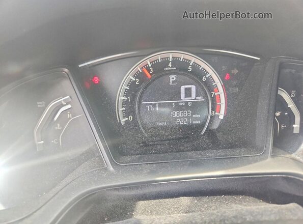 19XFC2F55GE007219 2016 HONDA CIVIC Black Вид щитка приладів