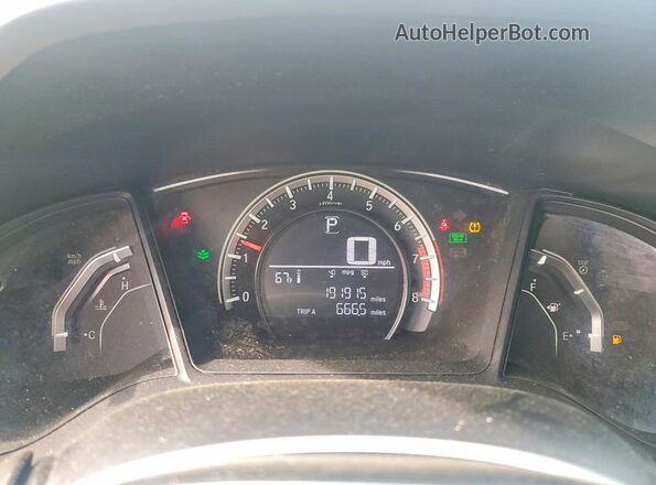 19XFC2F56GE087453 2016 HONDA CIVIC White Vista del cuadro de instrumentos