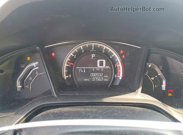 19XFC2F56GE095598 2016 HONDA CIVIC Blue Vista del cuadro de instrumentos