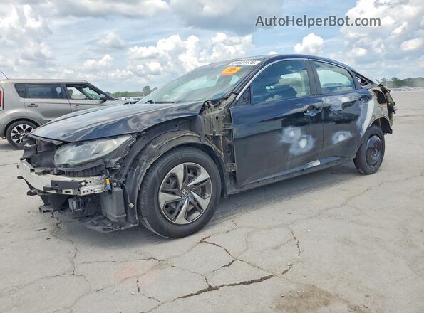 19XFC2F60KE010899 2019 HONDA CIVIC Black წინა მარცხენა ხედი სამი მეოთხედიდან
