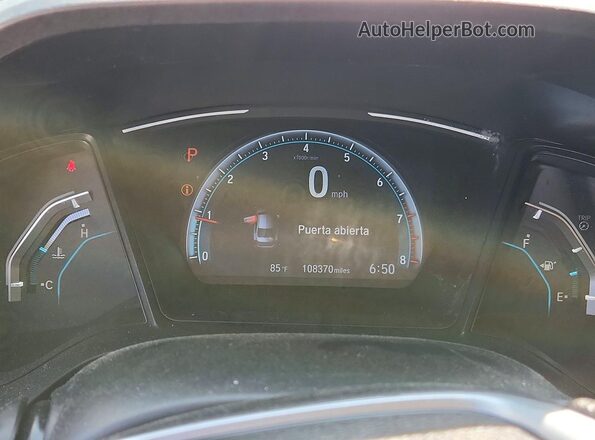 19XFC2F60KE030697 2019 HONDA CIVIC Белый Вид щитка приборов