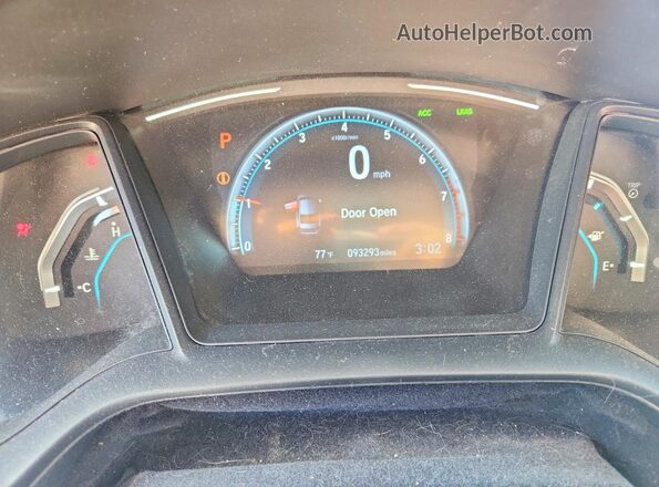 19XFC2F60KE207698 2019 HONDA CIVIC Серый Вид щитка приборов