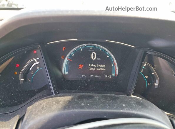 19XFC2F61LE009312 2020 HONDA CIVIC Черный Вид щитка приборов