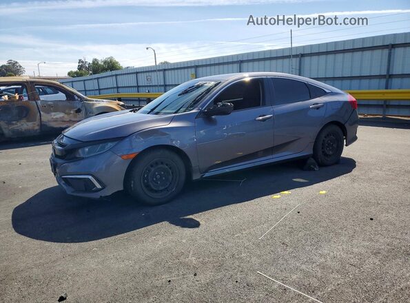 19XFC2F65KE207101 2019 HONDA CIVIC Gray Vista tres cuartos delantera izquierda