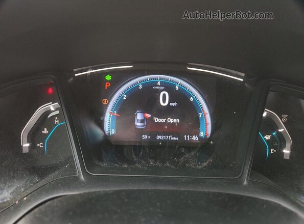19XFC2F66LE002372 2020 HONDA CIVIC Gray Widok zestawu wskaźników