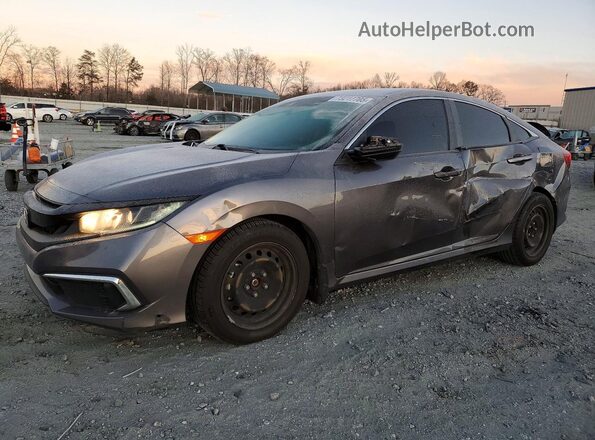 19XFC2F6XKE032103 2019 HONDA CIVIC Gray Առջևի ձախ երեք քառորդ տեսարան