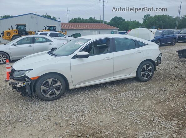19XFC2F6XKE210494 2019 HONDA CIVIC White წინა მარცხენა ხედი სამი მეოთხედიდან