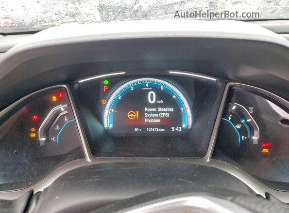 19XFC2F74HE205583 2017 HONDA CIVIC Gray Вид щитка приладів