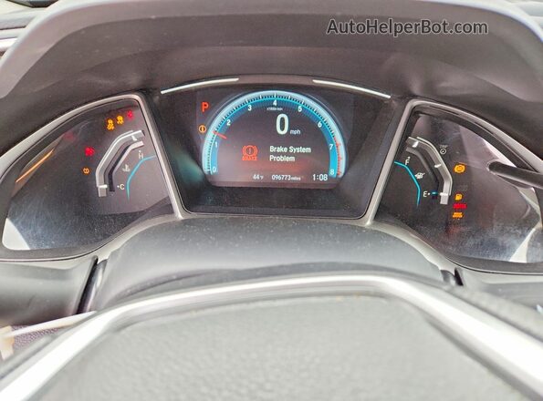 19XFC2F75HE082361 2017 HONDA CIVIC Blue Vista del cuadro de instrumentos