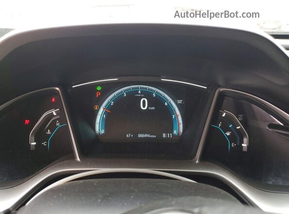 19XFC2F76HE060501 2017 HONDA CIVIC Blue Instrument cluster view