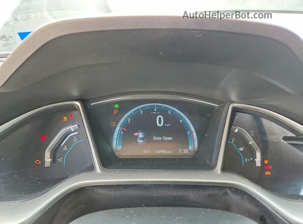 19XFC2F78GE211000 2016 HONDA CIVIC Черный Вид щитка приборов