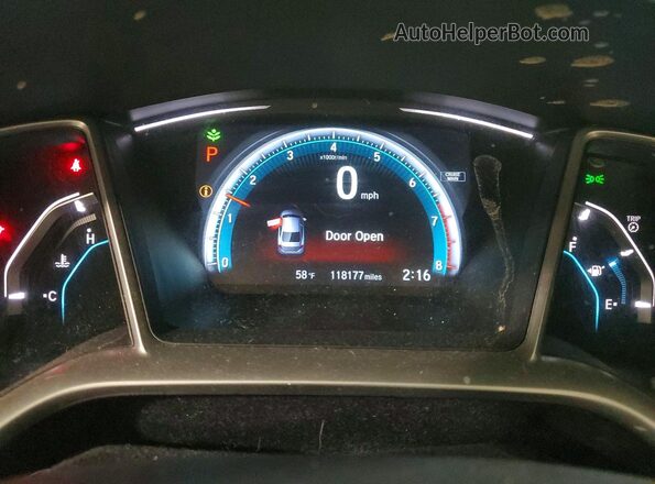 19XFC2F79GE083270 2016 HONDA CIVIC Blue Widok zestawu wskaźników