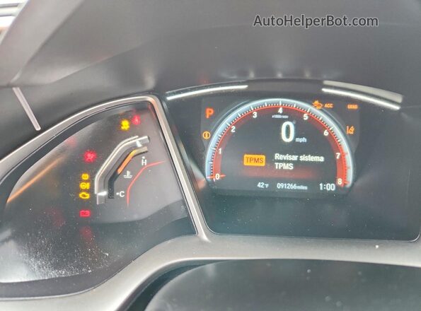 19XFC2F84ME003586 2021 HONDA CIVIC White Widok zestawu wskaźników